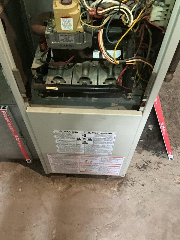 Completed MVP cooling maintenance visit on 13-year-old residential HVAC system. Performed comprehensive inspection of furnace unit including visual examination of gas valve assembly, burner components, heat exchanger, blower system, and electrical connections. Verified all internal mechanical and electrical elements were functioning properly with no signs of immediate concern. Documented equipment condition through photographic records showing accessible internal components and overall system status. Unit operating within normal parameters for age and usage.