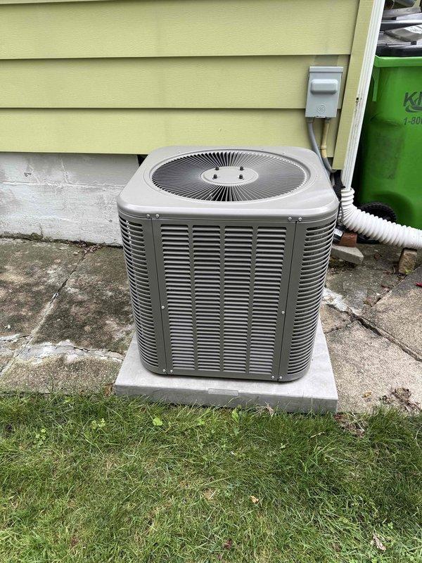 Completed MVP recurring cooling maintenance visit on 6-year-old residential air conditioning system. Performed comprehensive inspection of outdoor condenser unit, verified proper operation of fan assembly and condenser coils, checked refrigerant levels, and confirmed electrical connections at disconnect box. Unit operating within normal parameters with no deficiencies noted.