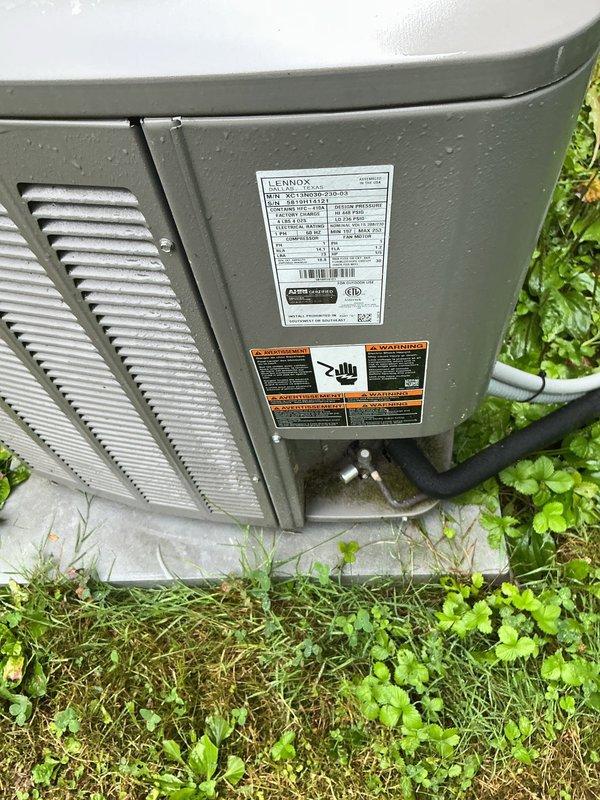 Completed scheduled MVP cooling maintenance visit on 6-year-old Lennox air conditioning system. Performed comprehensive system inspection including exterior unit assessment, electrical component examination, and control panel evaluation. Verified proper operation of contactor, checked all electrical connections and wiring integrity, and confirmed refrigerant lines were secure with no visible leaks. Unit operating within normal parameters with no immediate service needs identified.