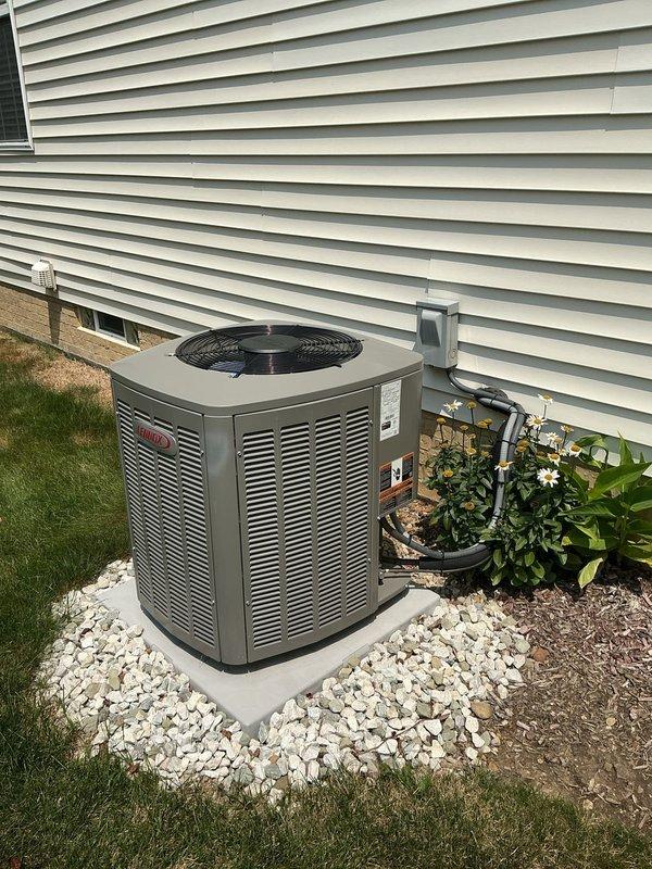 Completed comprehensive preventive maintenance on a two-year-old Lennox air conditioning system with no reported operational issues. Performed full system inspection of both indoor furnace/air handler unit and outdoor condensing unit, verified all electrical connections at disconnect box, inspected refrigerant lines and ductwork connections, and confirmed proper system operation. All components found to be functioning within normal parameters with system maintaining coverage under 2025 MVP plan.