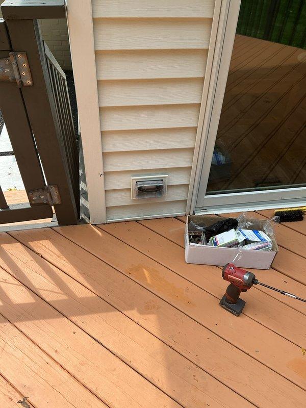 Replaced three GFCI outlets at the property, including one outdoor receptacle mounted on a garden post and one on the exterior deck area near the HVAC access panel. Installed weatherproof bubble cover on the outdoor outlet to provide proper protection against moisture and environmental elements, ensuring code compliance for the upcoming property closing.