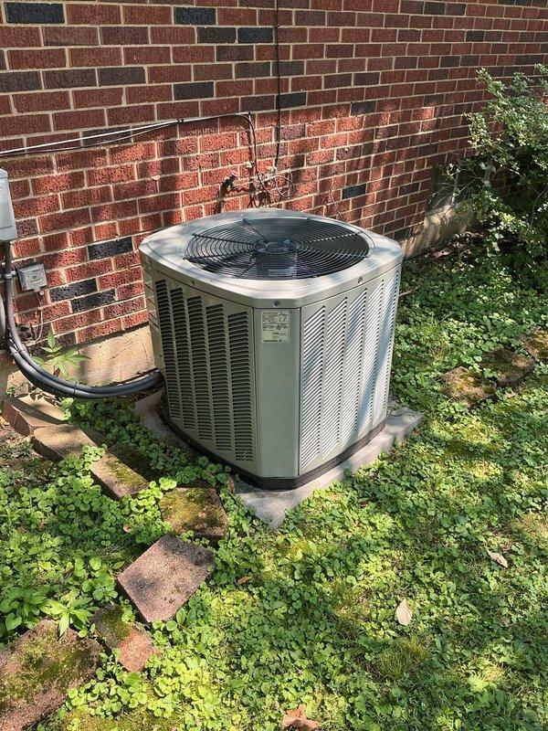 Completed preventive maintenance visit on 13-year-old Lennox cooling system for MVP customer. Performed comprehensive inspection of outdoor condensing unit and indoor air handler, verified proper refrigerant levels, checked electrical connections, cleaned condenser coils, and confirmed system operation within manufacturer specifications. All components functioning properly with no immediate service needs identified.