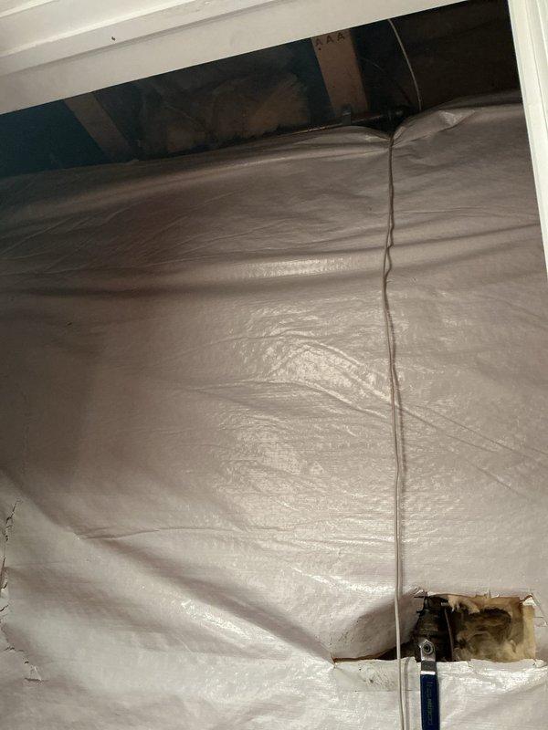 Provided free estimate for plumbing system evaluation in crawl space area. Inspected existing copper water supply lines, shut-off valves, and flexible connector hoses serving the property's plumbing fixtures. Documented current condition of vapor barrier installation, exposed piping infrastructure, and access points for future service work.