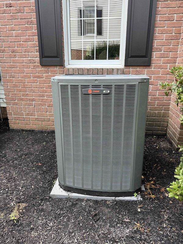 Completed comprehensive air conditioning tune-up on outdoor condenser unit. Performed standard maintenance protocol including inspection of all major components, cleaning of coils and exterior surfaces, verification of proper refrigerant levels, and testing of electrical connections. Unit found to be in good operating condition with adequate airflow and no immediate service concerns identified.