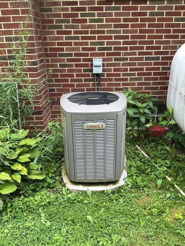 Completed scheduled MVP cooling maintenance on Lennox air conditioning unit. Performed comprehensive system inspection including electrical components, contactor, and capacitor within the disconnect panel. All components checked and found operational, system running within normal parameters.