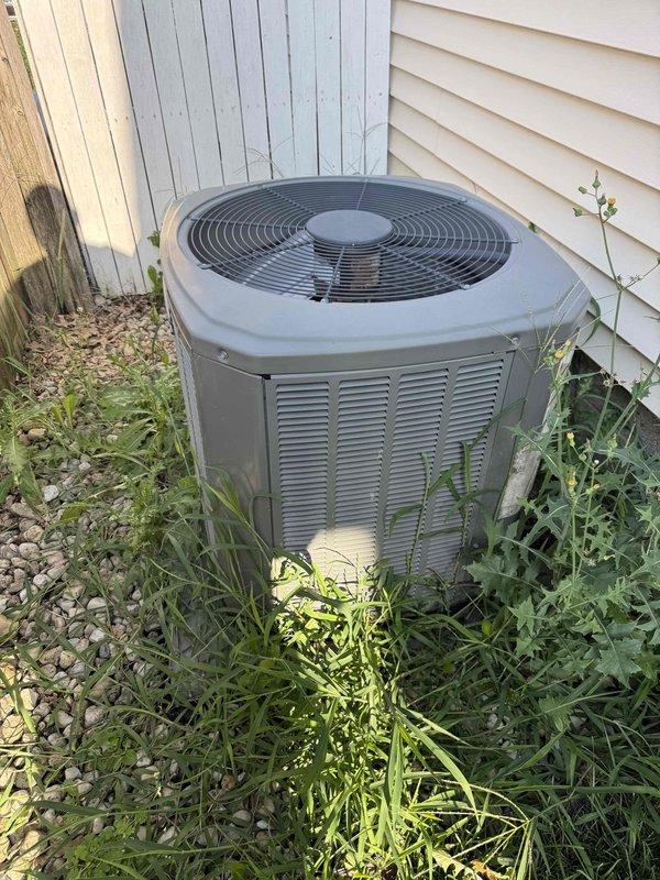Completed scheduled MVP cooling maintenance visit on 12-year-old residential air conditioning system. Performed comprehensive inspection of outdoor condenser unit, including examination of electrical components, capacitor condition, and wiring connections. All electrical connections found secure with no immediate safety concerns identified. Capacitor showed age-appropriate weathering but remained functional within acceptable parameters. Unit operational at time of service completion.