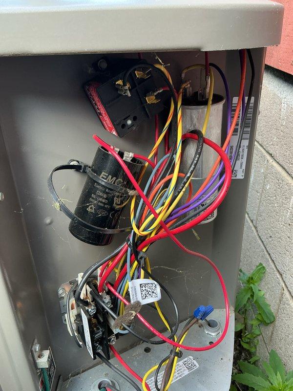 Completed MVP cooling maintenance visit on 3-year-old Lennox HVAC system located in basement mechanical room. Performed comprehensive inspection of furnace unit, outdoor condensing unit electrical components including capacitor and contactors, verified all connections secure, and confirmed system operational. All equipment functioning within normal parameters with no issues identified during routine preventive maintenance service.