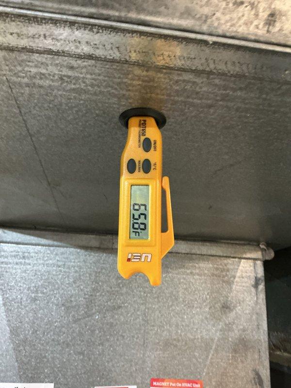 Completed comprehensive annual maintenance tune-up on one-year-old Lennox cooling system as part of newly established maintenance plan. Performed full system inspection, measured supply air temperature at 85.5°F, verified proper operation of all components, checked refrigerant levels, inspected electrical connections, and confirmed system is operating within manufacturer specifications with no issues detected.