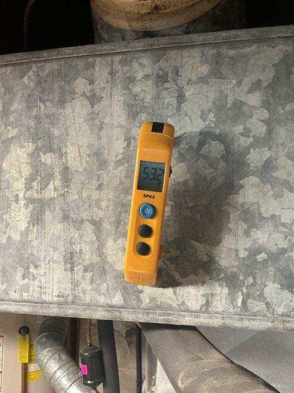 Completed MVP AC maintenance service on residential cooling system. Performed standard maintenance procedures including system diagnostics and temperature measurements, recording supply air temperature of 63.1°F and return air temperature differential of 7.8°F. All equipment operating within normal parameters upon completion of maintenance visit.