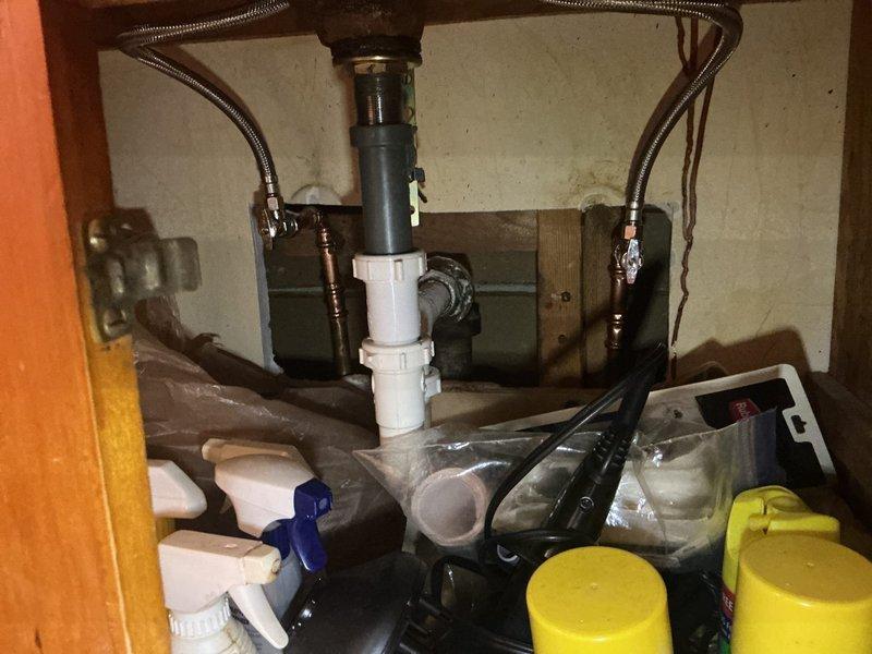 Replaced existing bathroom faucet with new Moen single-handle chrome unit. Installation included new braided stainless steel supply lines and complete replacement of pop-up drain assembly. All connections were secured and tested for proper operation and leak-free performance.