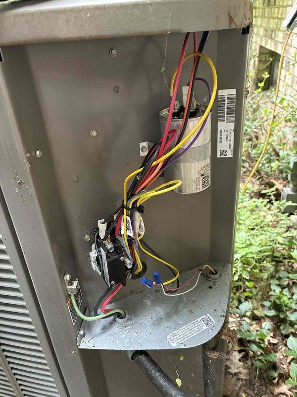 Completed MVP cooling maintenance visit on 2-year-old air conditioning system. Performed standard preventive maintenance inspection, checked electrical connections and contactor operation within disconnect panel, and verified system performance with supply air temperature reading of 53.4°F. All components found operating within normal parameters with no issues identified.