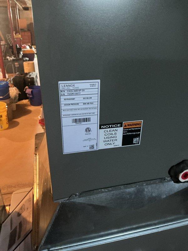 Completed comprehensive AC tune-up on Lennox split system including both indoor air handler and outdoor condensing unit. Performed standard maintenance procedures including inspection of all major components, cleaning of coils per manufacturer specifications, verification of refrigerant charge and pressures, electrical connection testing, and system operational testing. All equipment found to be functioning within normal parameters with no issues identified.