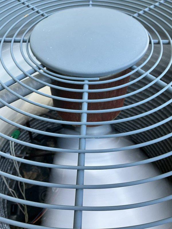 Completed routine MVP cooling maintenance visit on residential HVAC system. Performed comprehensive inspection of outdoor condensing unit including visual examination of condenser fan assembly, protective grille, and electrical disconnect box with cartridge fuses. All components found in proper working condition with no immediate service needs identified.