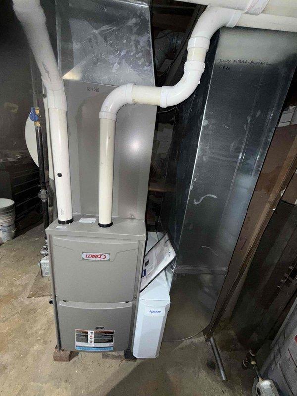 Completed MVP recurring cooling maintenance visit on Lennox HVAC system. Performed comprehensive inspection of air handler control board, verified all electrical connections and wiring harnesses, checked condensate pump operation, and inspected refrigerant lines for proper routing and insulation. All components found operating within normal parameters with no deficiencies noted.