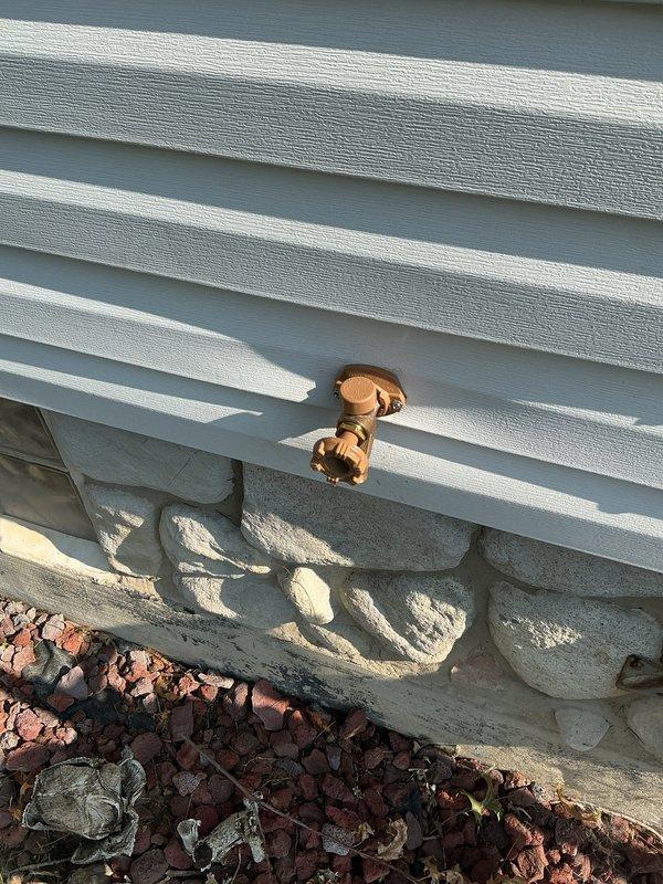 Replaced multiple exterior hose bibs (sillcocks) including garage hot and cold water supply lines and front side exterior faucet. Installed new copper piping, shut-off valves, and freeze-proof sillcocks to restore proper water distribution to outdoor fixtures, with all connections tested and verified leak-free.