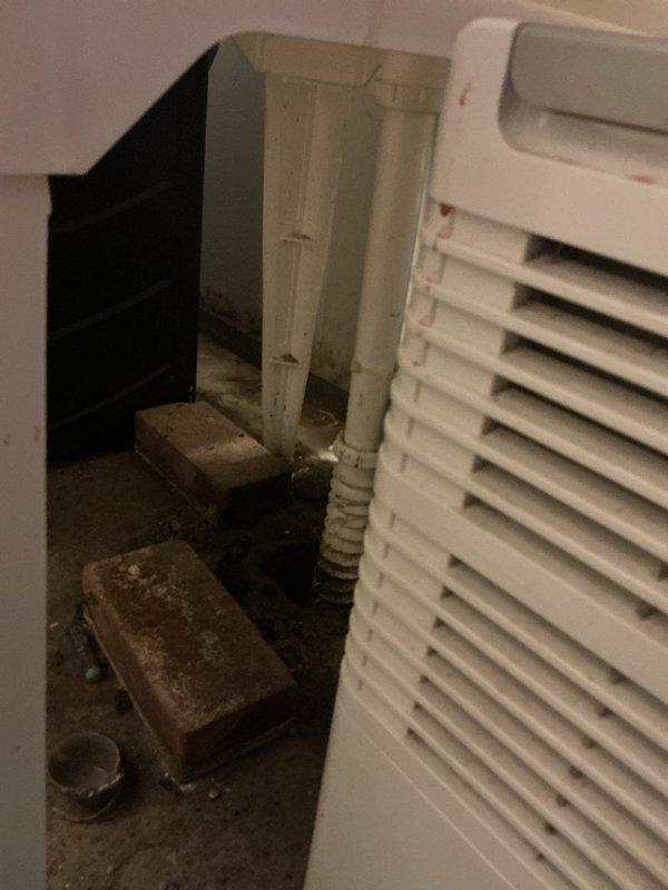 Responded to request for basement toilet installation. Upon arrival, assessed the designated installation area and found existing plumbing infrastructure in deteriorated condition with significant corrosion on waste stack components and moisture damage to surrounding walls. Advised customer that toilet fixture would need to be procured before installation could proceed, and recommended addressing the corroded plumbing components and moisture issues prior to new fixture installation to ensure proper function and code compliance.