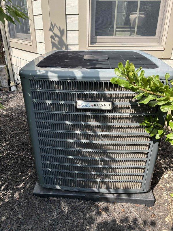 Completed preventive maintenance inspection on 5-year-old residential air conditioning system for MVP customer. Performed visual assessment of outdoor condenser unit, which showed good overall condition with proper placement on equipment pad and adequate clearance from surrounding vegetation. Recorded temperature measurements during system operation, documenting 18°F reading at condenser unit. Unit operating within normal parameters with no immediate service needs identified.