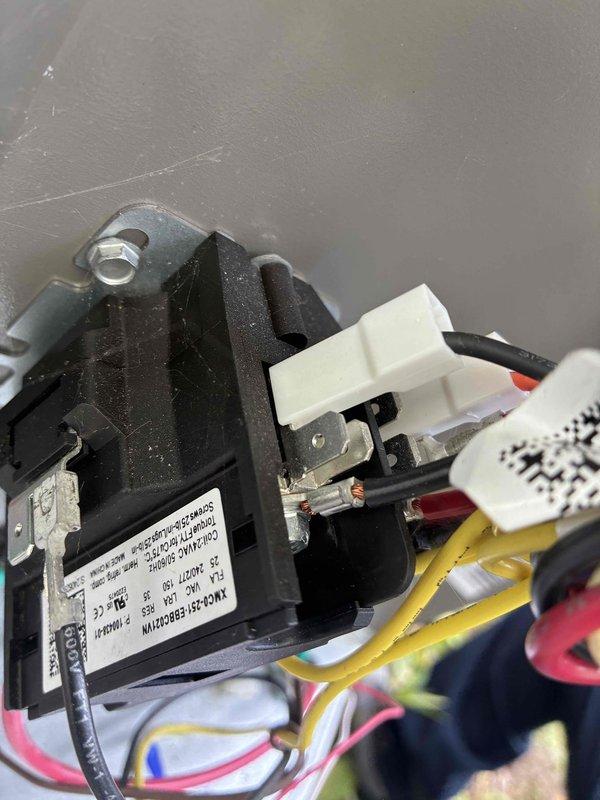 Completed routine AC cooling maintenance visit and system inspection. Replaced air filter per customer request and verified proper operation of contactor, control circuit assembly, and refrigerant line connections. All components found operating within normal parameters with no issues detected.
