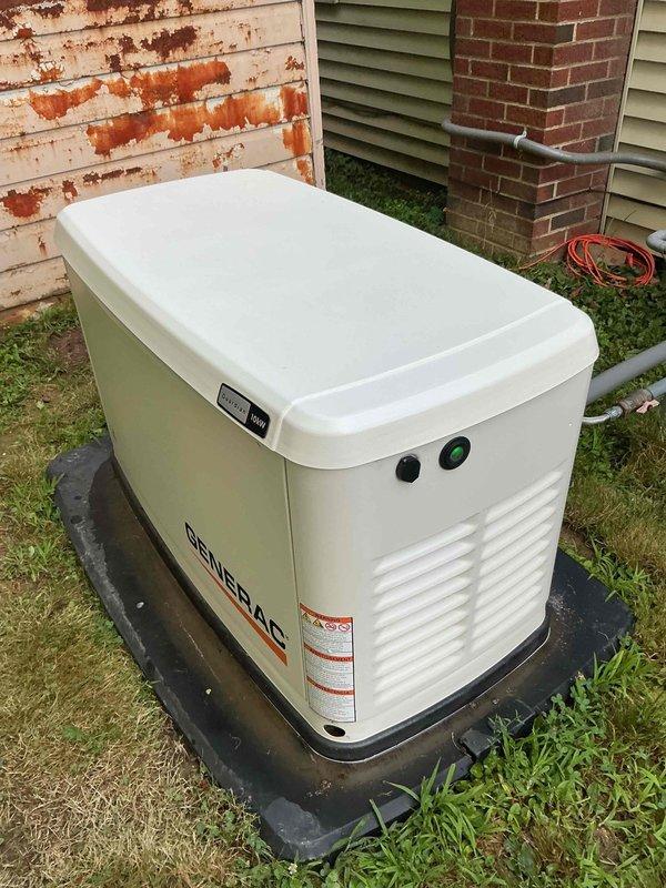 Completed scheduled generator maintenance on Generac residential standby unit for one-year GVP member. Performed standard preventive maintenance procedures including visual inspection, fluid level checks, and operational testing to ensure system reliability and readiness for automatic operation during power outages.