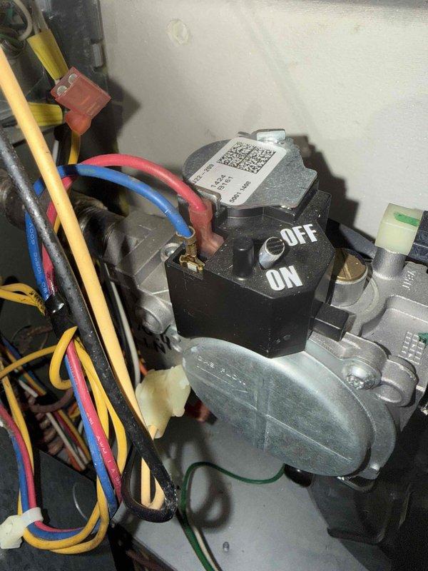 Completed major furnace repair including heat exchanger replacement, limit switch, hot surface ignitor, and capacitor installation. Recharged system with R-410A refrigerant to proper operating levels. All components tested and verified operational upon completion, restoring full heating functionality to the unit.