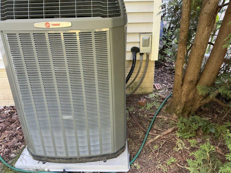 Completed estimate for furnace and air conditioning system replacement on 17-year-old equipment with cracked heat exchanger. Assessed existing Trane outdoor condensing unit and indoor furnace system, documented equipment condition and confirmed heat exchanger failure requiring full system replacement. Provided comprehensive replacement options and recommendations for new HVAC system installation.