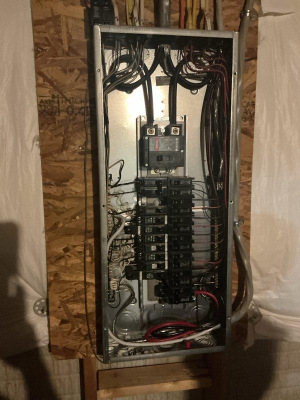 Responded to emergency service call for multiple kitchen appliances without power and sparking electrical panel. Upon arrival, found dishwasher, microwave, and garbage disposal all inoperative due to complete power loss. Inspection revealed dangerous sparking condition at main electrical panel requiring immediate attention for safety. De-energized affected circuits and assessed panel condition. Identified faulty breaker connections and compromised wiring causing arcing and power interruption to kitchen circuits. Performed necessary repairs to electrical panel, secured all wire connections, and replaced damaged breaker components. Restored power to all affected appliances and verified proper operation. Tested panel for proper functionality and confirmed elimination of sparking hazard. All circuits now operating safely within normal parameters.