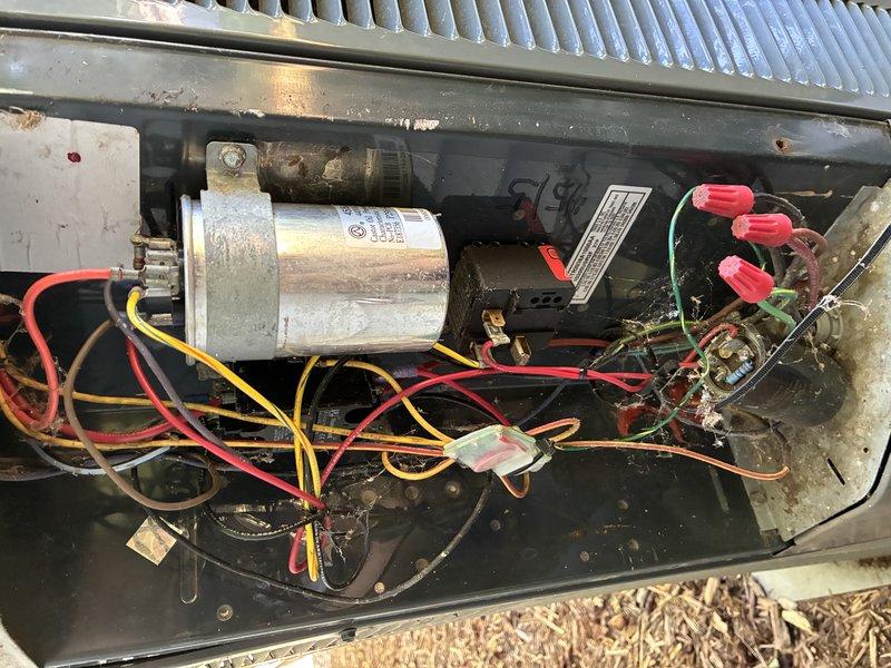 Completed comprehensive cooling maintenance on 16-year-old air conditioning system. Inspected electrical components including capacitor and wiring connections, verified proper operation of condenser unit, and supplied replacement air filters for system. All components found operating within normal parameters with no immediate service needs identified.