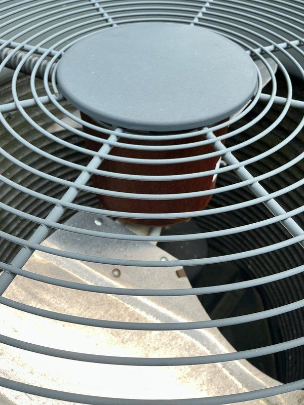 Completed annual maintenance on 11-year-old air conditioning system, which included inspection of indoor furnace control board and outdoor condenser unit. Verified all electrical connections, checked control board operation with LED indicators functioning properly, inspected condenser fan assembly and guard for proper operation, and confirmed unit is operating within normal parameters.