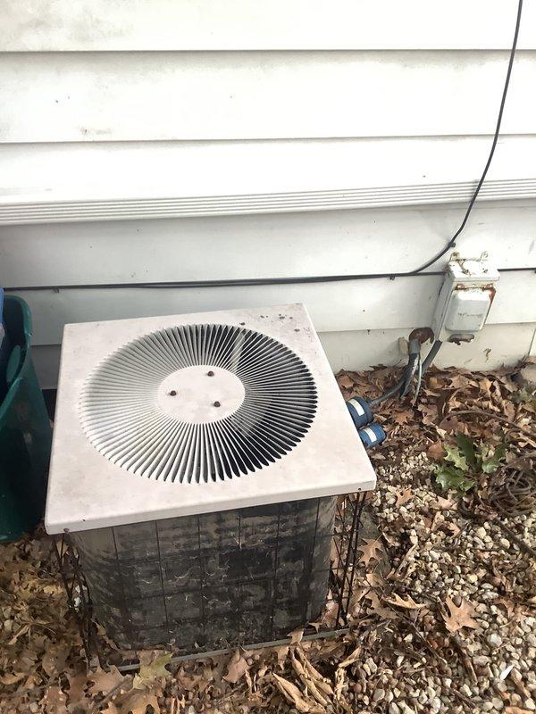 Completed free estimate for full HVAC system replacement. Inspected existing equipment including indoor furnace unit located in basement and outdoor condensing unit. Outdoor unit showing significant age with weathered components, corroded wire mesh panels, and non-operational status confirmed. Indoor furnace also exhibiting advanced age based on visual inspection of cabinet and components. Documented current system configuration with photographs of both indoor and outdoor equipment. Discussed financing options available for complete system replacement. Recommended full system upgrade due to age and failure of outdoor unit.