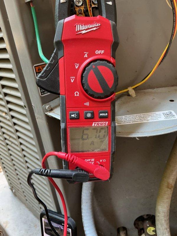 Completed preventive maintenance cooling visit on residential Lennox HVAC system with auxiliary air handler. Performed standard system diagnostics including electrical measurements with multimeter to verify proper voltage and amperage across components. Inspected furnace, air handler, PVC condensate drainage lines, and associated ductwork. All equipment operating within normal parameters. System ready for continued cooling season operation.