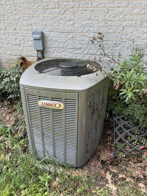 Completed routine cooling maintenance visit on 7-year-old Lennox air conditioning system. Performed comprehensive inspection of indoor furnace unit and outdoor condenser, verified proper operation of all components, checked refrigerant levels, inspected electrical connections and controls, cleaned condenser coils, confirmed adequate airflow through system, and noted Aprilaire filter present for replacement. System operating within normal parameters with no immediate service needs identified.