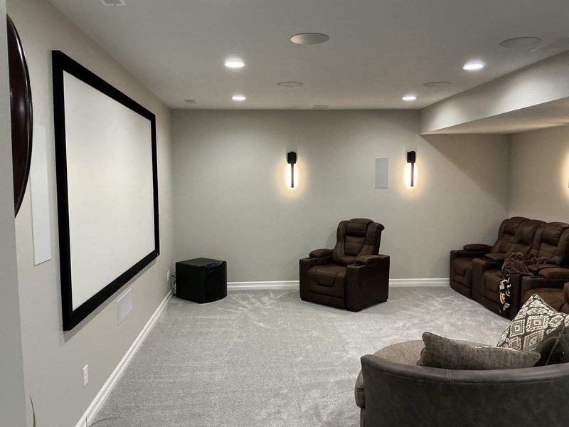 Conducted on-site assessment for mini split installation in basement home theater area. Evaluated space layout, electrical requirements, and optimal placement for indoor air handler unit to provide efficient climate control for the finished basement entertainment room. Documented existing conditions and determined installation specifications for ductless heating and cooling system.