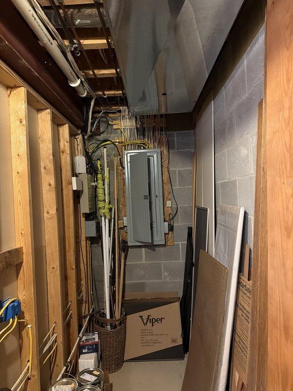 Replaced non-functional electrical outlets in both upstairs and downstairs kitchen areas. Accessed electrical systems through utility corridor, verified proper wiring connections, and installed new receptacles to restore power to affected locations. All outlets tested and confirmed operational upon completion.