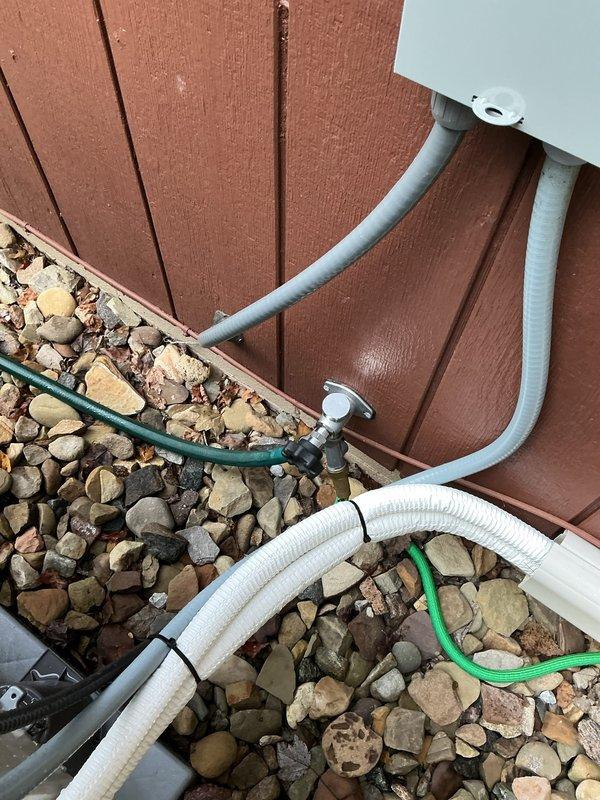 Replaced exterior hose bib with premium frost-free sillcock per customer request. Accessed supply line from interior attic space, installed new fixture through exterior wall, and tested for proper operation and leak-free connections.