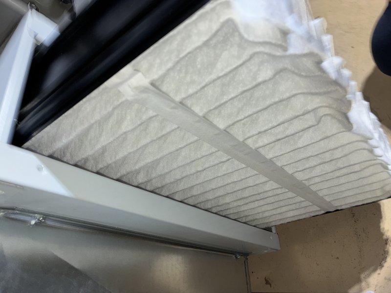 Responded to no cooling complaint on 5-year-old air conditioning system. Upon inspection, discovered blower motor showing signs of corrosion and potential failure at connection points. Verified air filter condition and performed diagnostic assessment of unit components to determine root cause of cooling issue.