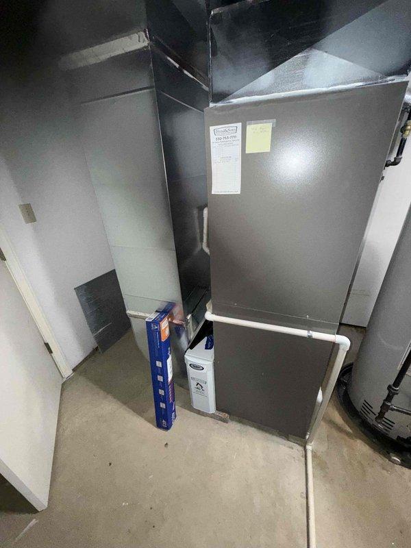Completed routine MVP cooling maintenance visit on residential HVAC system. Inspected air handler unit, heat exchanger fins, and ductwork connections for proper operation and cleanliness. Replaced air filter and verified all components are functioning within normal parameters for continued system performance.