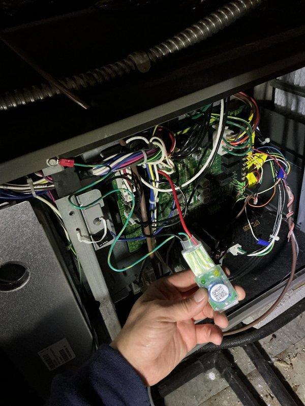 Completed comprehensive tune-up on 2-year-old air conditioning system, including inspection of electrical components, contactors, control boards, and all wiring connections within the outdoor unit. Installed complimentary carbon monoxide detector and verified system cooling operation during 9-1 window appointment.