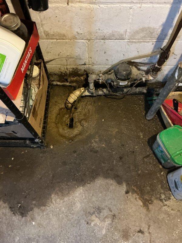 Responded to main drain backup originating at the laundry drain. Upon arrival, performed diagnostic assessment of the drainage system and identified blockage in the main sewer line. Successfully cleared the main drain cleanout using professional drain cleaning equipment, restoring proper flow throughout the system. Also noted a leaking pipe from the kitchen drain that had been temporarily rerouted to the main drain by the property owner. Documented existing conditions including basement utility area plumbing configuration, sump pump setup, and drainage infrastructure. Tested system following cleanout to verify complete clearance and proper drainage function. Advised on the kitchen drain leak requiring future attention to prevent further issues.