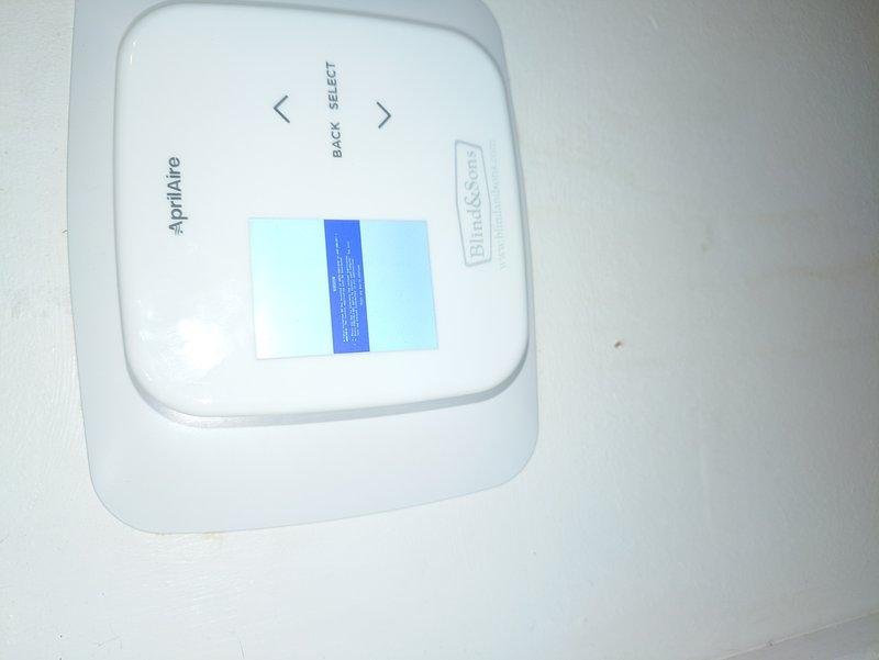 Responded to callback for thermostat malfunction that had previously been addressed earlier in the season. Replaced malfunctioning AprilAire thermostat with new unit, which had failed for the second time. Verified proper wiring connections, tested system operation, and confirmed cooling cycle engaged correctly. System now operating normally with new thermostat responding appropriately to temperature setpoint adjustments.