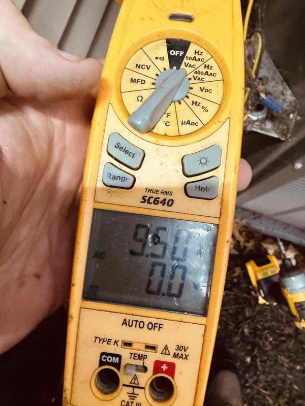 Completed annual maintenance tune-up on a 4-year-old air conditioning system with no reported issues or symptoms. Performed comprehensive system inspection and electrical diagnostics using digital multimeter to verify proper voltage, amperage, and capacitor readings. All components tested within normal operating parameters, and unit confirmed to be functioning efficiently.