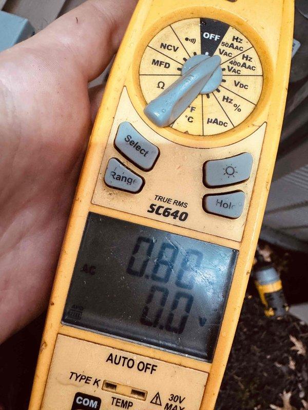 Completed annual maintenance tune-up on a 4-year-old air conditioning system with no reported issues or symptoms. Performed comprehensive system inspection and electrical diagnostics using digital multimeter to verify proper voltage, amperage, and capacitor readings. All components tested within normal operating parameters, and unit confirmed to be functioning efficiently.