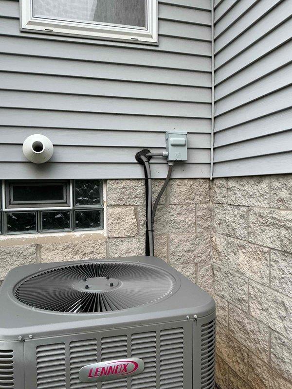 Completed preventive maintenance cooling visit on 8-year-old Lennox air conditioning unit. Performed comprehensive system inspection including electrical components, capacitor, contactor, and wiring connections. Documented unit condition and verified proper operation of all components. System is functioning within normal parameters and ready for continued service.