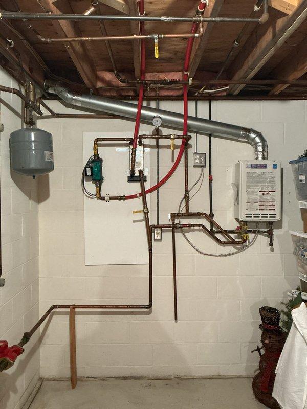 Responded to repair radiant floor heating system that was damaged when electrical wiring was drilled through tubing lines. Assessed hydronic heating manifold system with PEX distribution lines and identified compromised section. Completed repairs to restore proper operation of the radiant floor heating system, ensuring all connections were secure and system integrity was maintained.