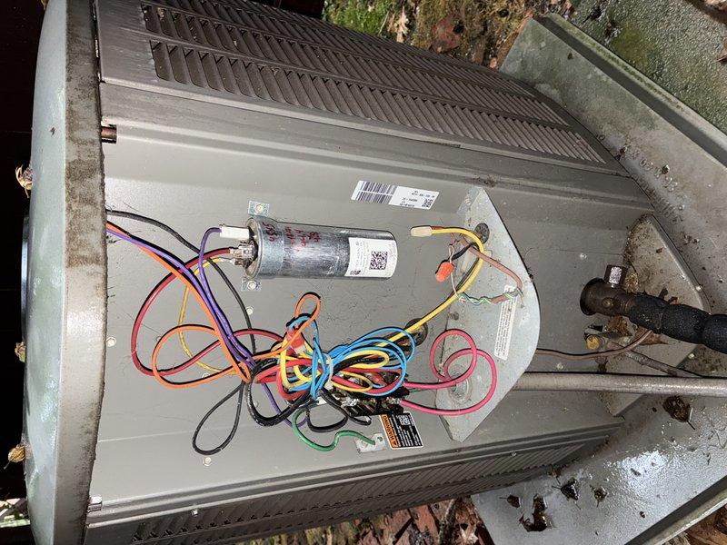 Performed comprehensive AC tune-up and system inspection for new homeowner with unknown equipment age. Conducted full preventive maintenance including inspection of outdoor condenser unit, capacitor, electrical connections, and refrigerant lines. All components found operating within normal parameters with no issues identified; system cleaned and ready for continued service.