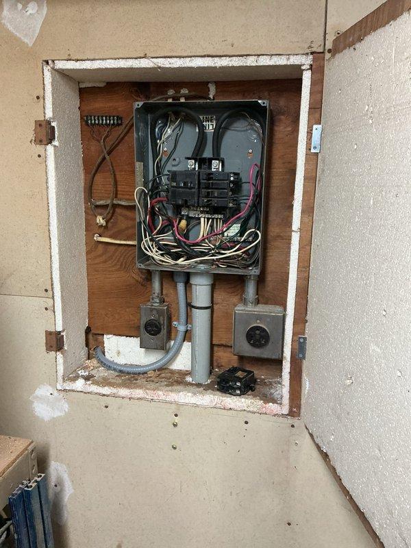 Installed dedicated electrical circuit for new Daikin mini-split heat pump system. Ran conduit from main electrical panel to exterior disconnect box, mounted disconnect adjacent to outdoor condenser unit, and completed all necessary wiring connections to power the HVAC equipment per manufacturer specifications and local electrical code requirements.