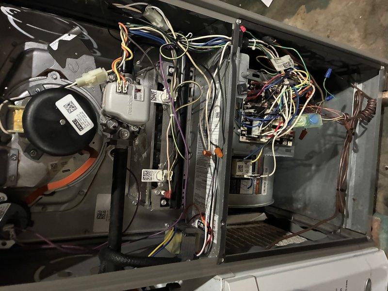 Installed Air Scrubber UV air purification unit within the existing HVAC ductwork system. Unit was mounted flush in the supply plenum with proper electrical connections completed to integrate with the air handling system for continuous air treatment during system operation.
