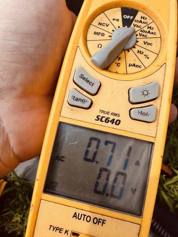 Completed comprehensive cooling season tune-up on ground-level air conditioning system, approximately 5 years old. Performed standard preventive maintenance procedures including inspection of control board circuitry and verification of electrical parameters using digital multimeter to ensure proper system operation and reliability for continued service.