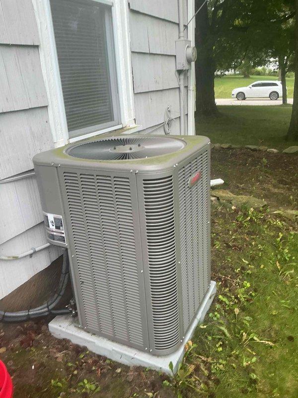 Completed MVP cooling maintenance visit on residential HVAC system. Performed routine inspection and maintenance on outdoor condenser unit, verified proper operation of both systems, and documented equipment condition with photos. Unit operating within normal parameters following scheduled maintenance protocol.