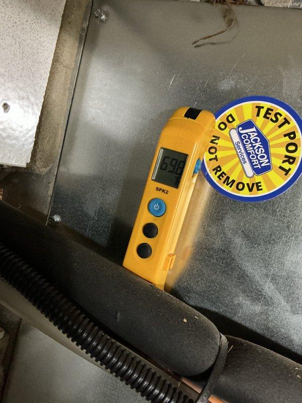 Completed preventive maintenance on two residential air conditioning systems. Performed comprehensive inspection of both units including refrigerant pressure testing, filter evaluation, and system diagnostics. Verified proper operation of all components, documented system readings, and confirmed test port accessibility for future service. Replaced filters as needed and ensured both systems were operating within manufacturer specifications.