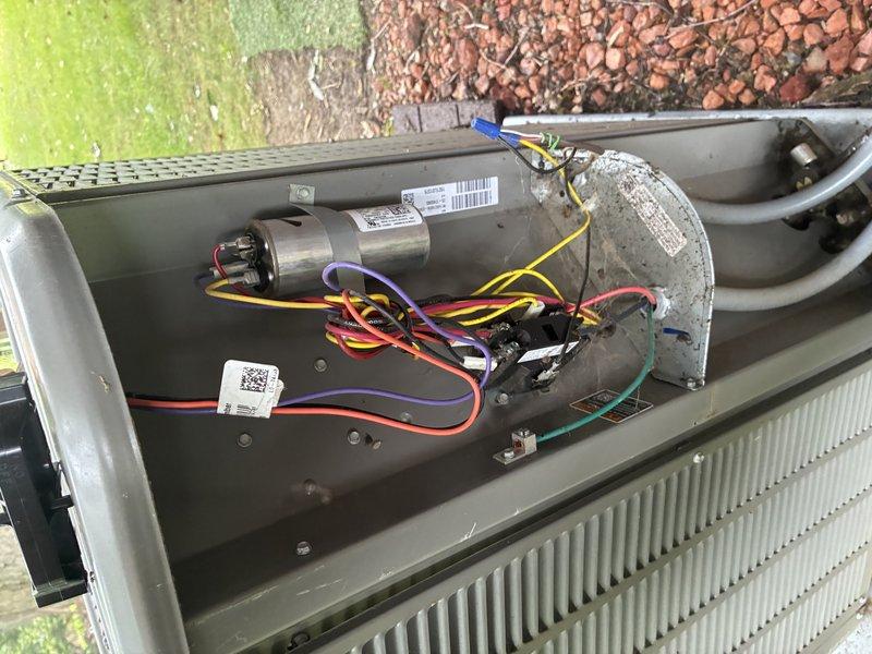 Completed comprehensive MVP cooling maintenance visit on 4-year-old split HVAC system. Inspected outdoor condensing unit, verifying proper operation of compressor, condenser fan motor, and dual capacitor with all electrical connections secure. Examined indoor air handler unit installed in crawl space, confirming blower motor operation and checking condensate drain line functionality. All system components operating within normal parameters with no deficiencies noted during this routine preventive maintenance service.